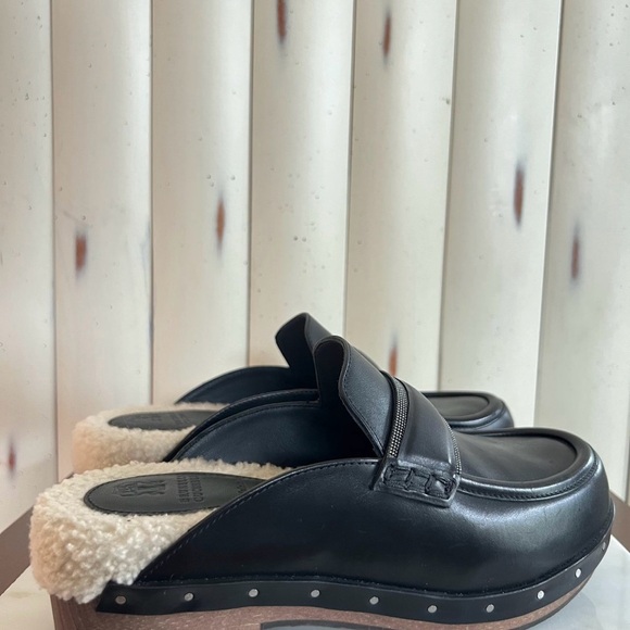Brunello Cucinelli Embellished Leather Shearling Clogs  37 - Picture 6 of 16